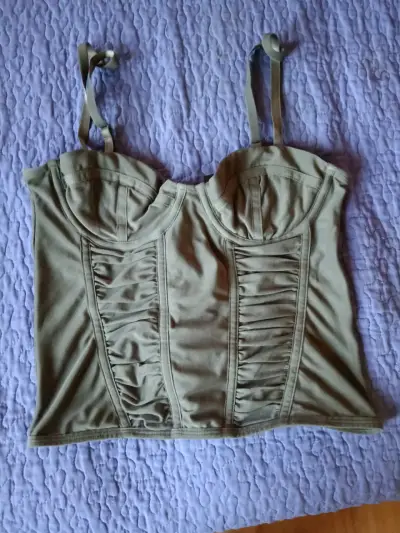 Corset gris con tirantes ajustables - miniatura 1