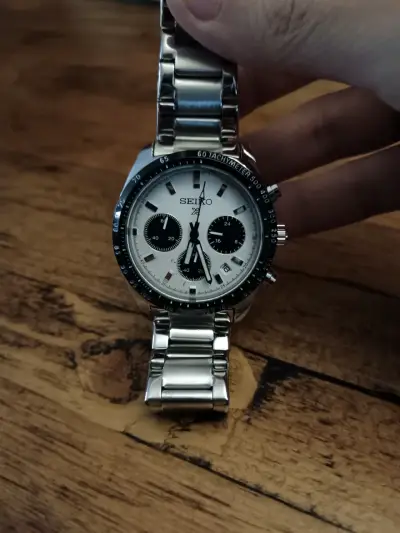 Reloj Seiko cronógrafo de acero inoxidable - miniatura 1