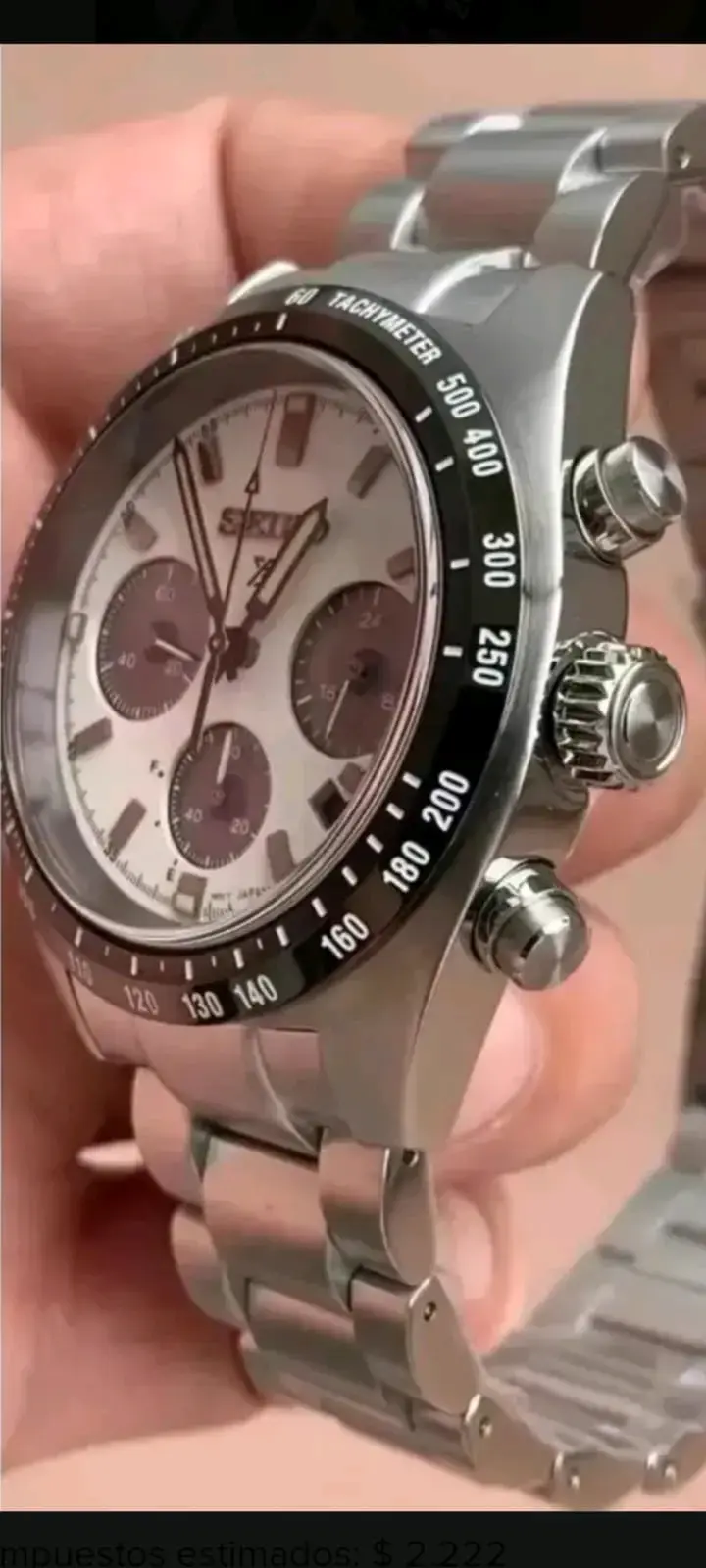 Reloj Seiko cronógrafo de acero inoxidable - 3