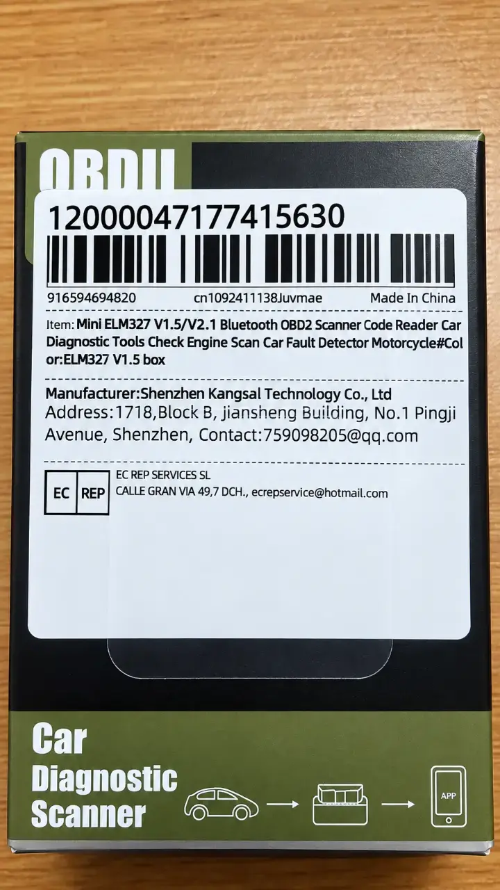 Escáner OBDII Bluetooth ELM327 Mini para Autos - 3