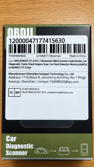 Escáner OBDII Bluetooth ELM327 Mini para Autos - miniatura 3