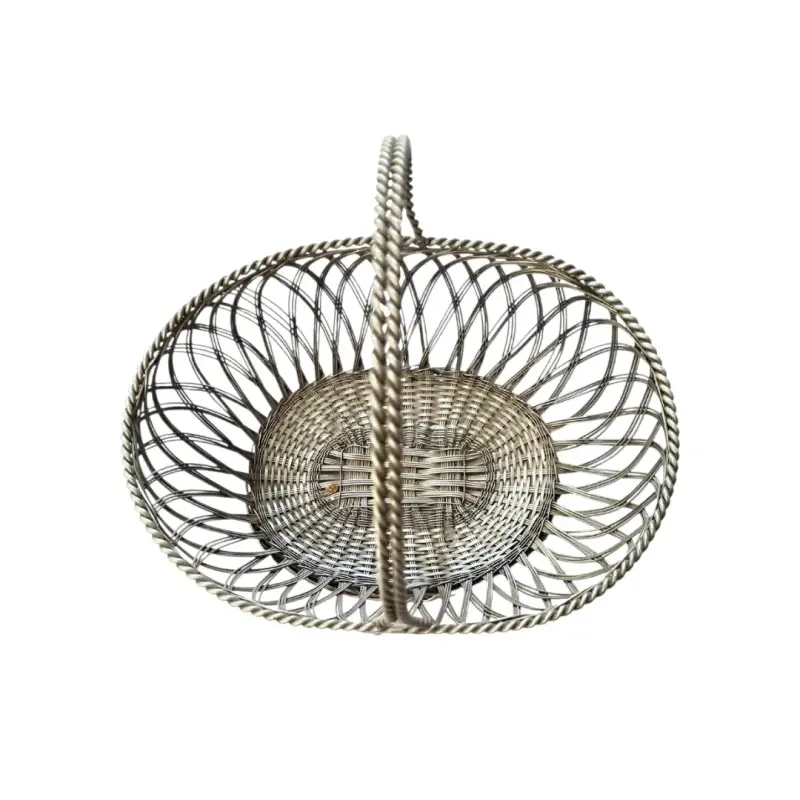 Canastilla Bañada en Plata c.a. 1950 - 2