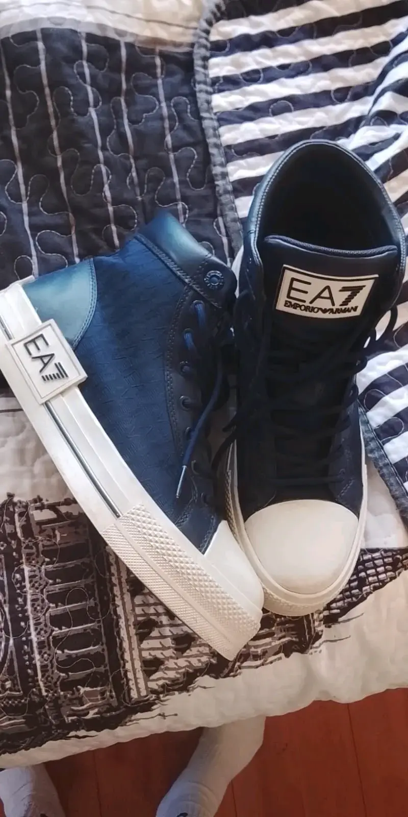Zapatillas altas azul marino EA7 Emporio Armani - 1
