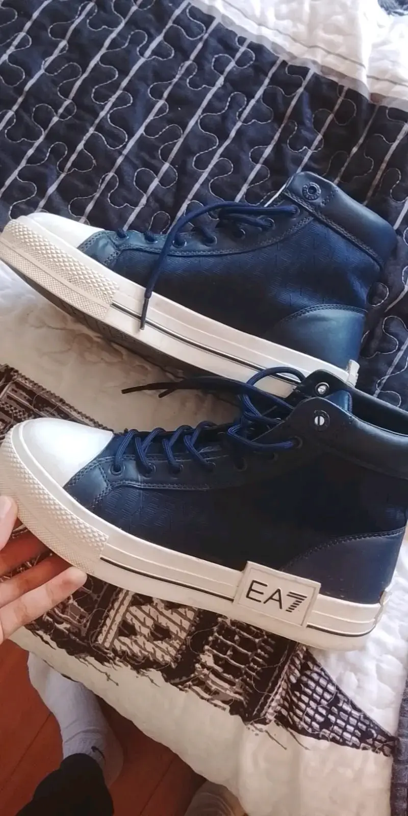 Zapatillas altas azul marino EA7 Emporio Armani - 3