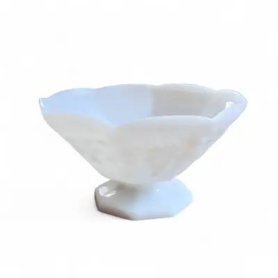 Frutero Milk Glass Anchor Hocking Grape and Leaves - miniatura 1