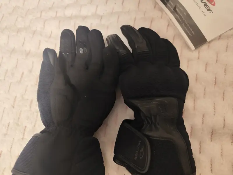 Guantes de moto negros Clover Aquazone - 1
