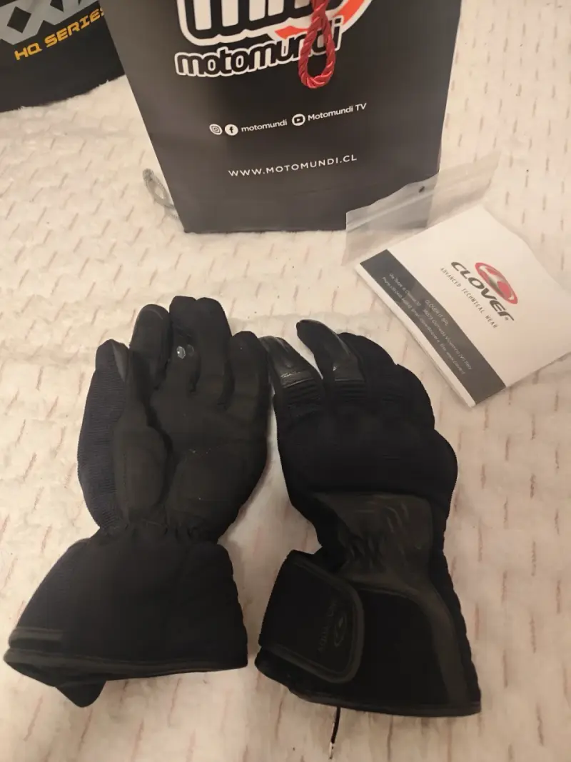 Guantes de moto negros Clover Aquazone - 2