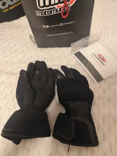 Guantes de moto negros Clover Aquazone - miniatura 2