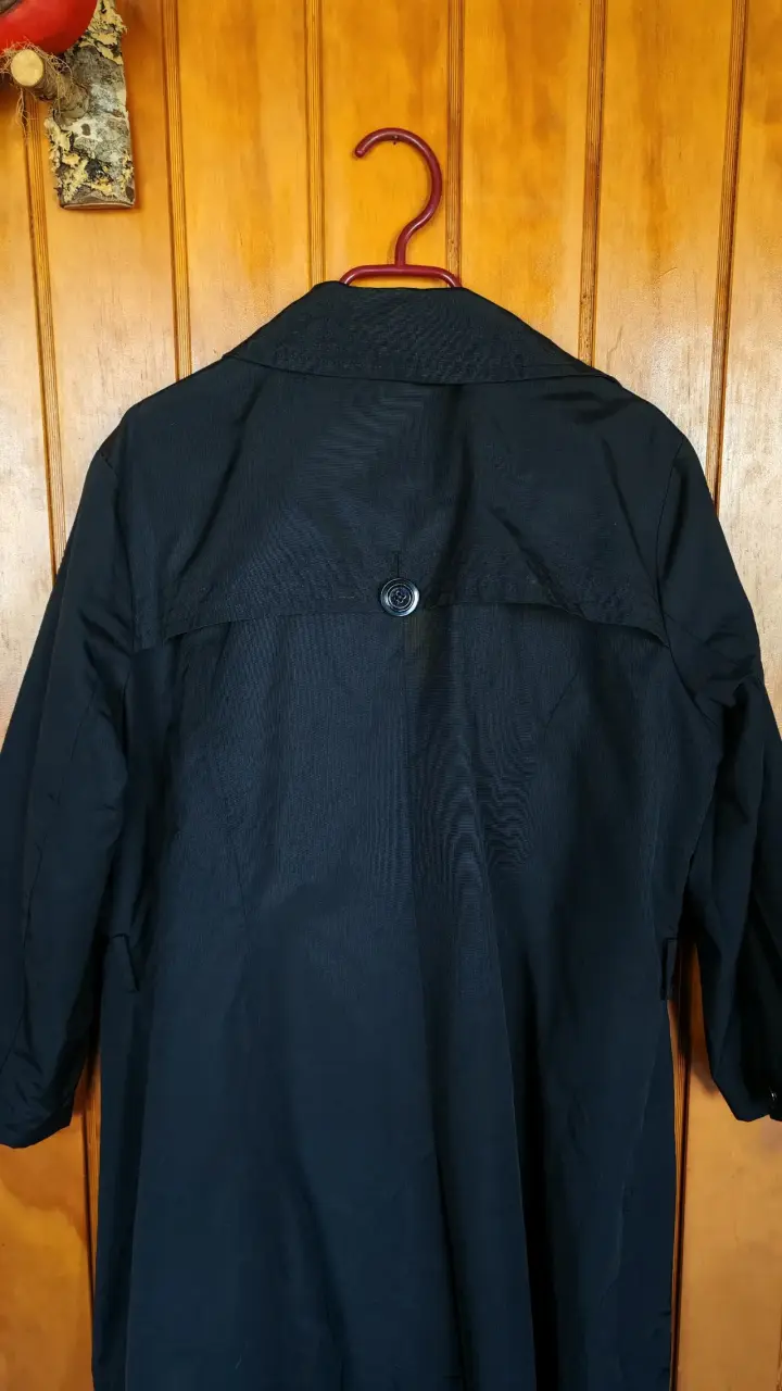 Gabardina negra talla XL para mujer - 3