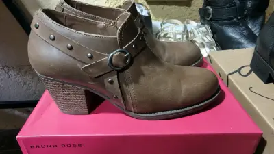 Botines de cuero marrón  Bruno Rossi - miniatura 1