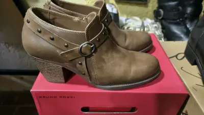 Botines de cuero marrón  Bruno Rossi - miniatura 4