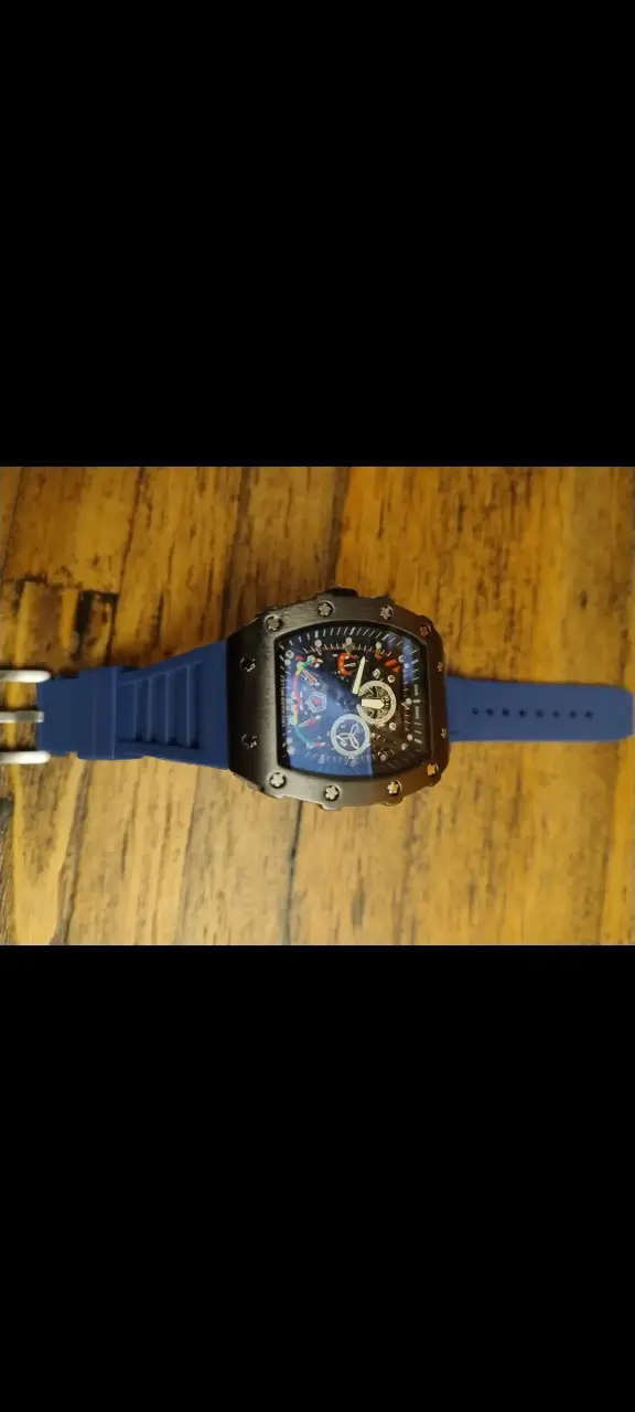 Reloj Richard Mille azul con correa de silicona - 4