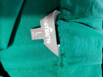 Pantalones verdes sueltos talla L - miniatura 4