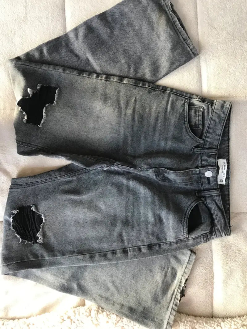 Jeans grises desgastados - 2