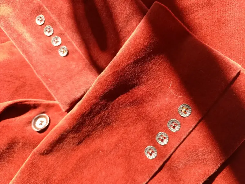 Blazer de terciopelo terracota para mujer - 5