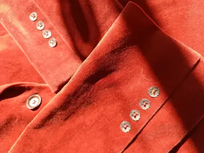 Blazer de terciopelo terracota para mujer - miniatura 5