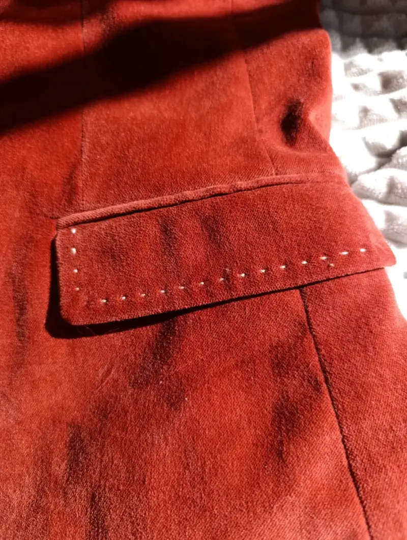 Blazer de terciopelo terracota para mujer - 6