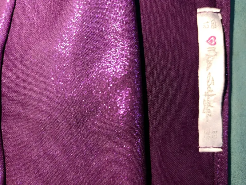 Vestido corto morado brillante para fiesta - 3