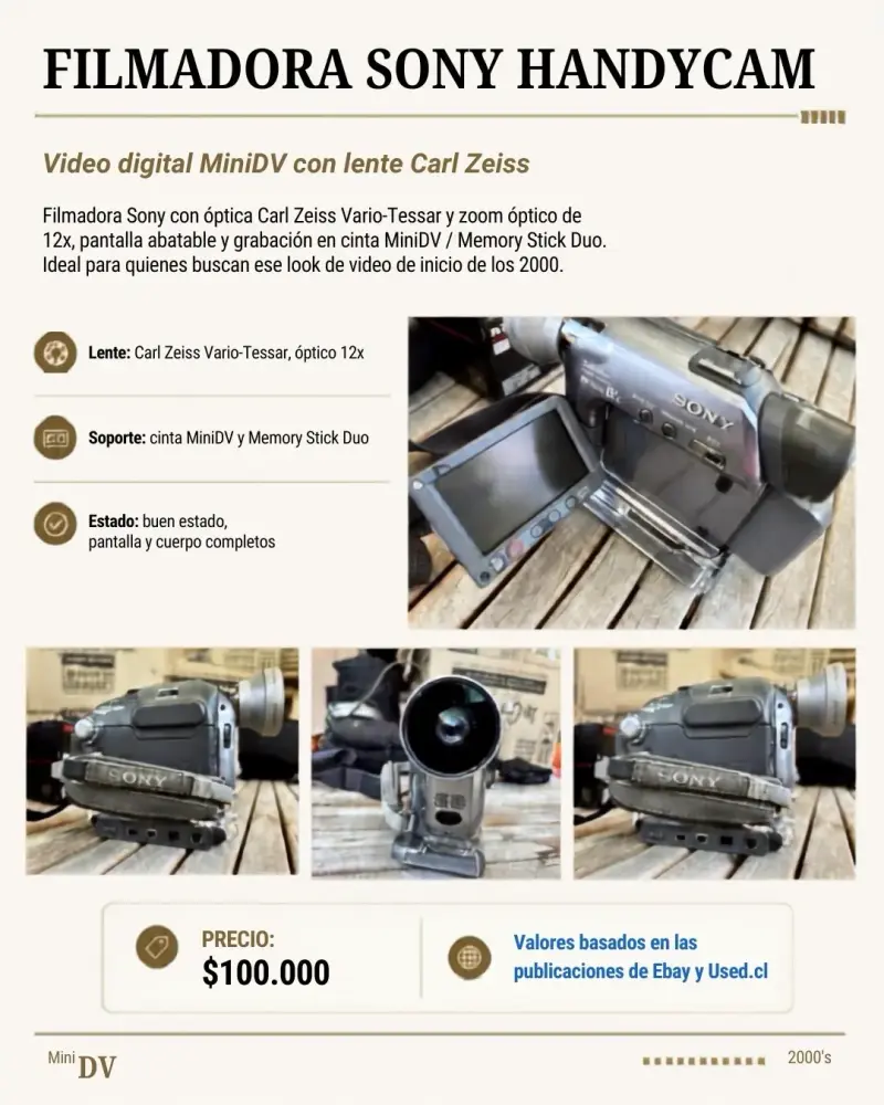 Filmadora Sony Handycam con lente Carl Zeiss - 1