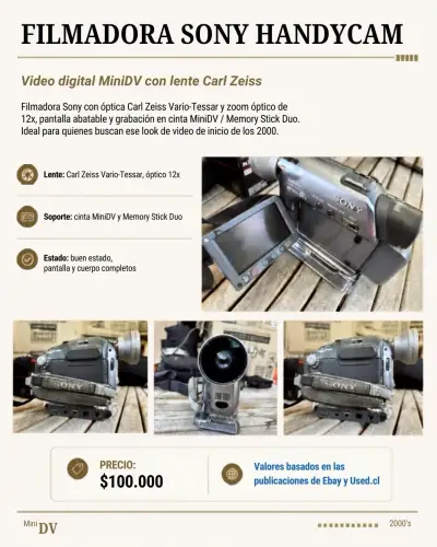 Filmadora Sony Handycam con lente Carl Zeiss - miniatura 1