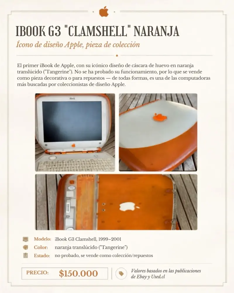 iBook G3 Clamshell Naranja para Colección - 1