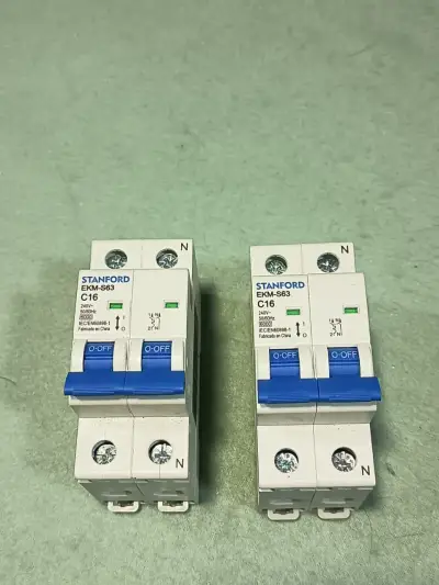 Pack 2 Automáticos Bipolares 16A 6kA Stanford - miniatura 1