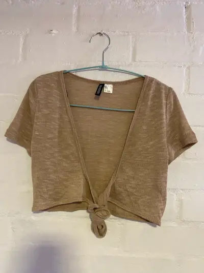 Top corto beige H&M - miniatura 1