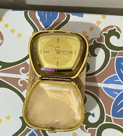 Reloj despertador vintage Schatz Touring dorado - miniatura 4