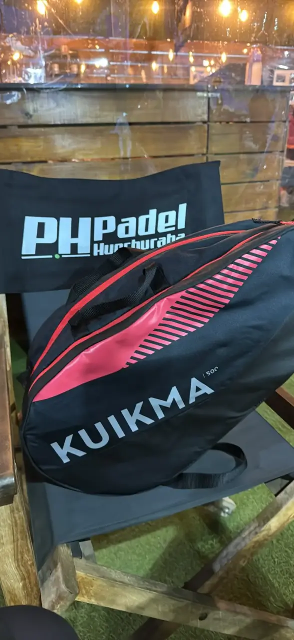 Bolso de pádel Kuikma 500 negro y rojo - 1