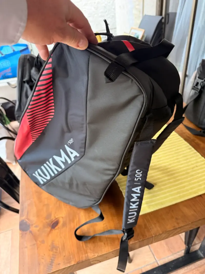 Bolso de pádel Kuikma 500 negro y rojo - 2
