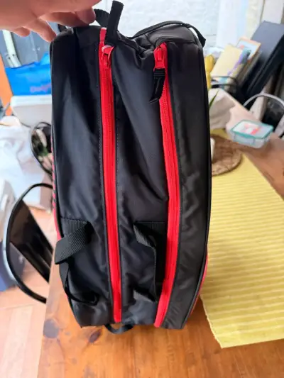 Bolso de pádel Kuikma 500 negro y rojo - miniatura 3