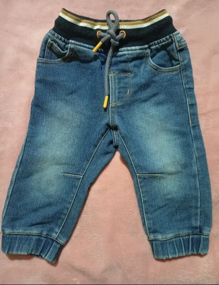 Pantalones de bebé en mezclilla azul - 3