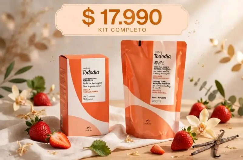 Kit Completo Natura Tododia Fresa y Vainilla