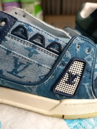 Zapatillas deportivas denim azul Louis Vuitton - miniatura 3