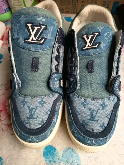 Zapatillas deportivas denim azul Louis Vuitton - miniatura 4
