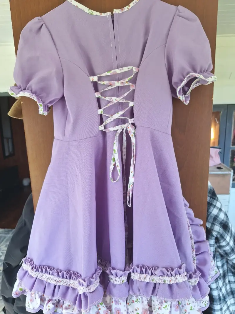 Vestido de cueca con abrigo talla 6 - 4