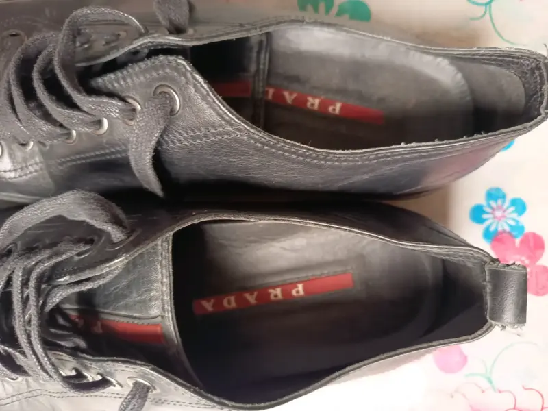 Zapatillas de cuero negras Prada para hombre - 2