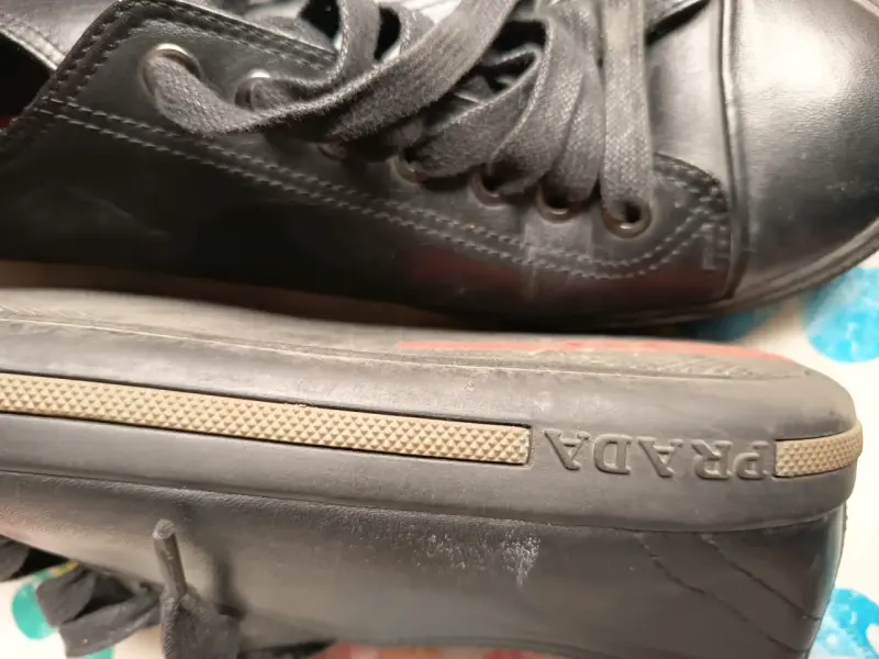 Zapatillas de cuero negras Prada para hombre - 3