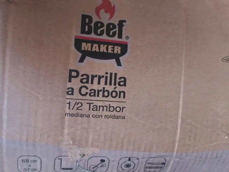 Parrilla a carbón Beef Maker 1/2 tambor - 1