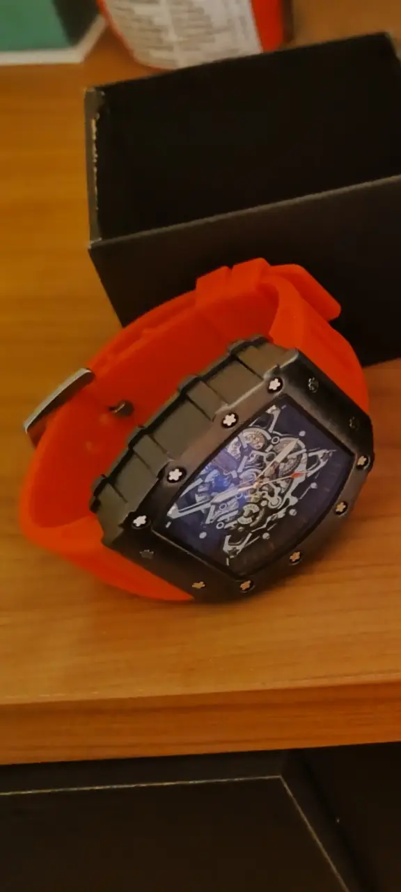 Reloj Richard Mille Esqueleto Correa Roja