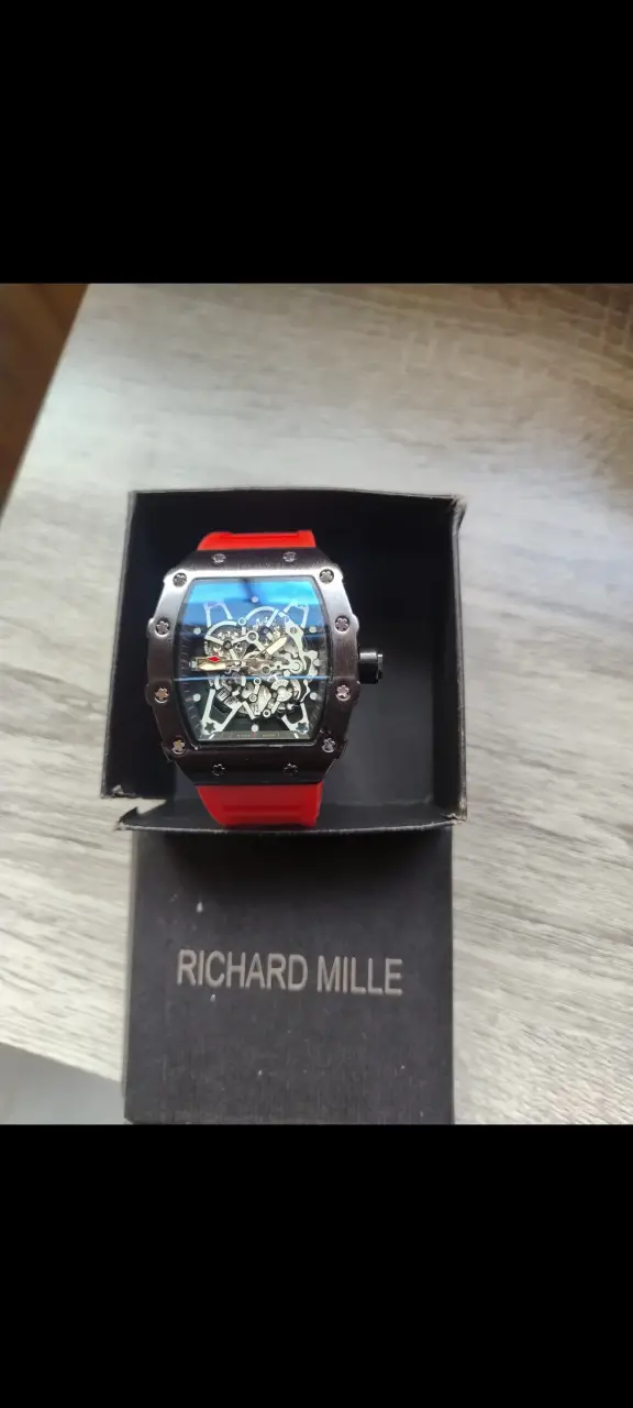 Reloj Richard Mille Esqueleto Correa Roja - 2