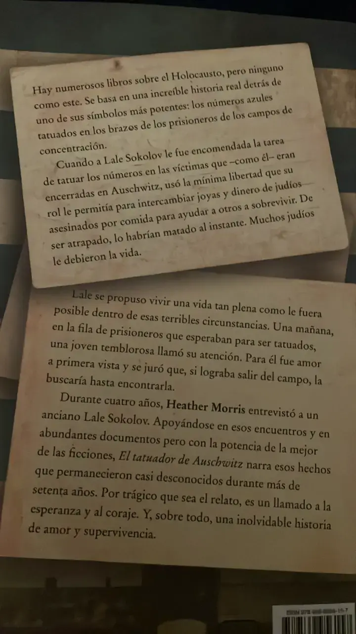 Libro El Tatuador de Auschwitz por Heather Morris - 2