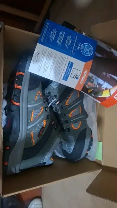 Botas de trabajo Norseg grises con detalles naranjas - miniatura 2