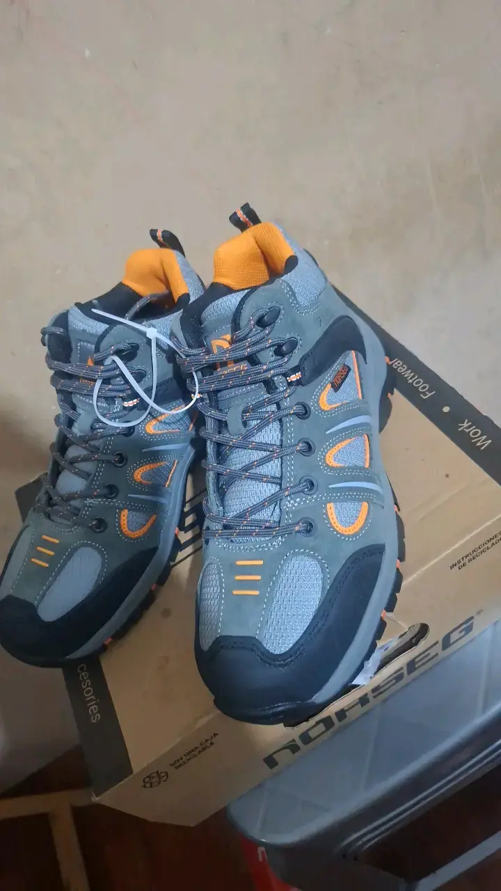 Botas de trabajo Norseg grises con detalles naranjas - 3