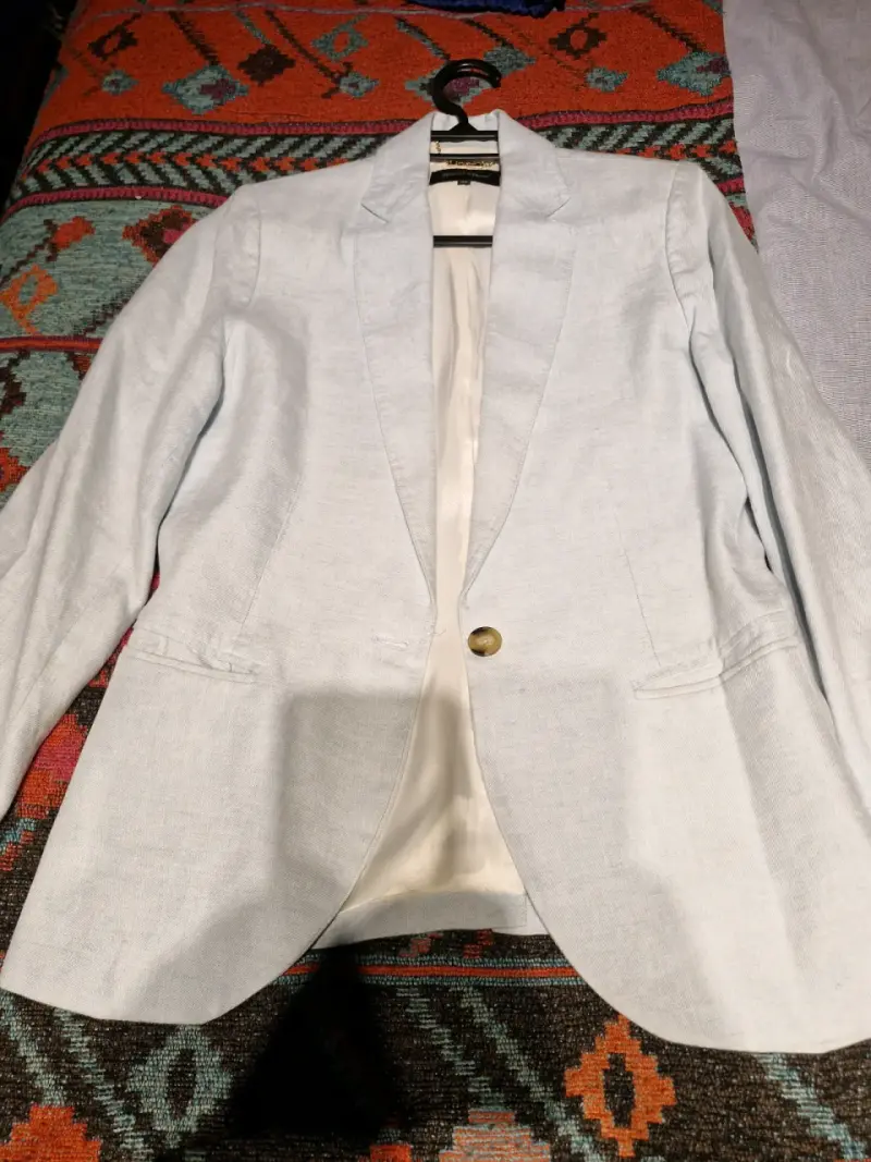 Blazer azul claro para mujer talla 40 - 1