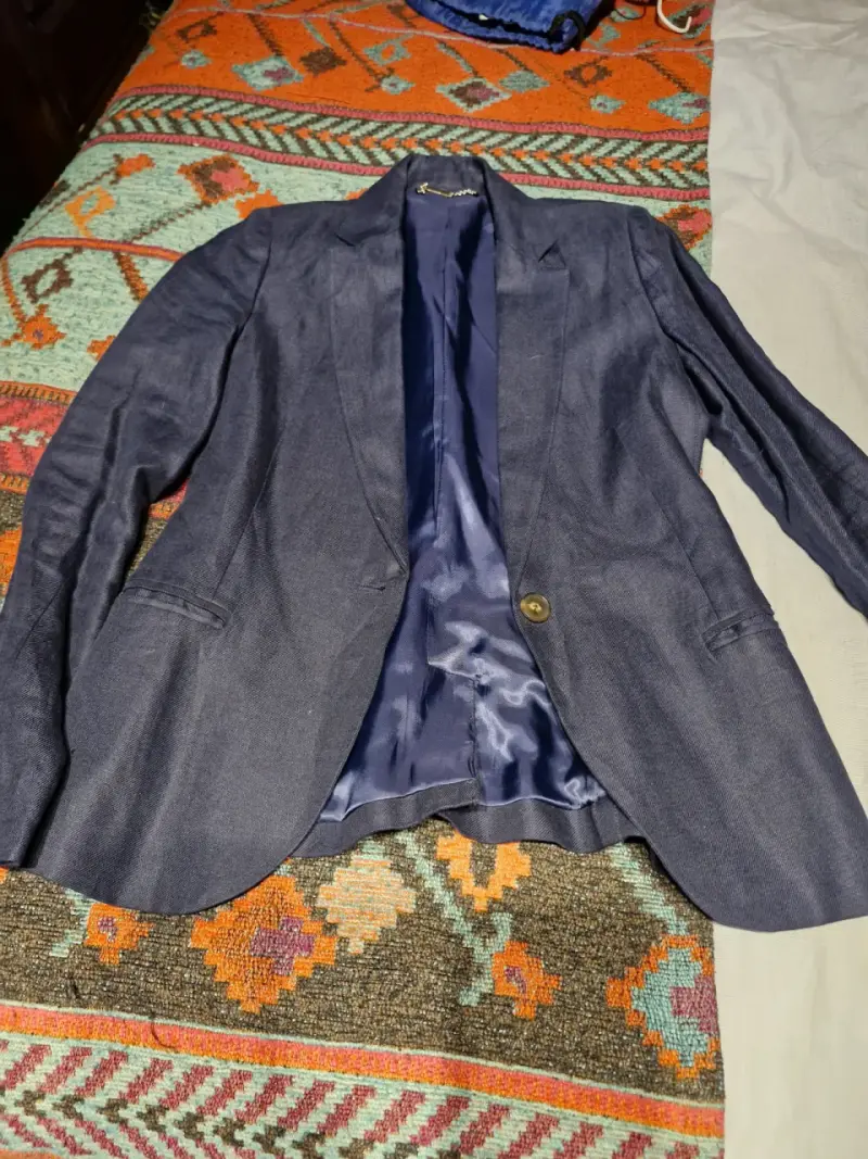 Blazer azul marino para mujer talla 40 - 1