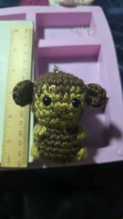 Llavero Amigurumi Hecho a Mano Mono - miniatura 1