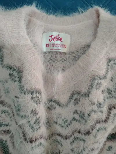 Suéter de lana para niña Justice talla 12 - miniatura 2