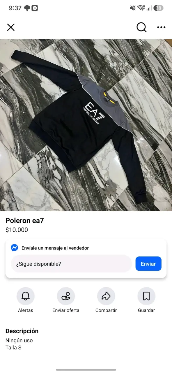 Polerón EA7 Emporio Armani sin uso