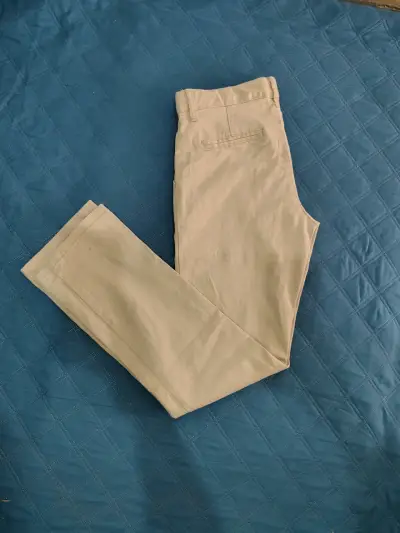 Pantalones beige de vestir. - miniatura 1